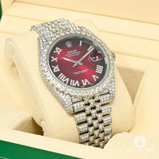 Rolex Datejust 41mm - Jubilee Honeycomb Red  - Stainless