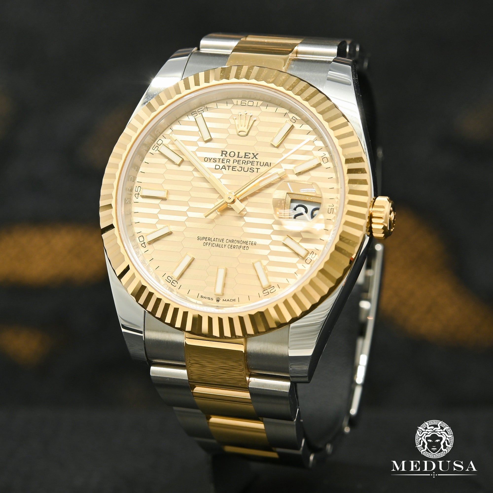 Montre Rolex | Homme Datejust 41mm - Oyster Champagne Motif Or 2 Tons