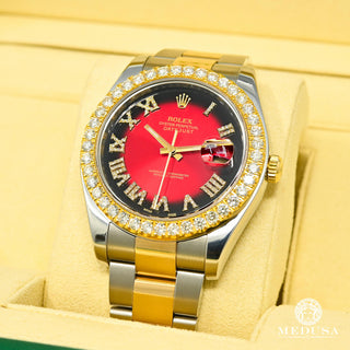 Rolex Datejust 41mm - Ostra romana roja - Dorado 2 Tonos