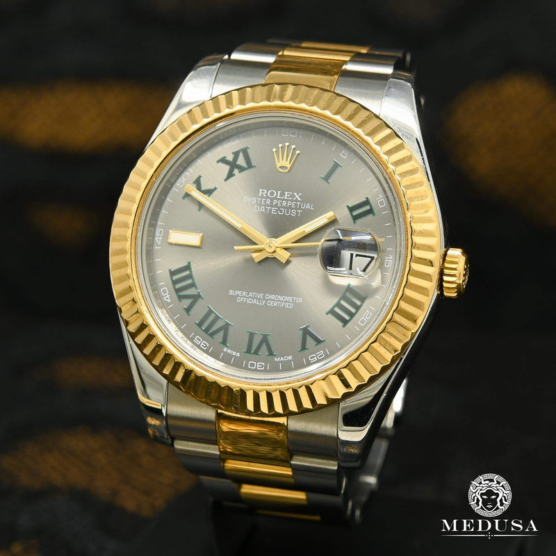 Montre Rolex | Homme Datejust 41mm - Oyster Wimbledon Dial 2 - Tons Or 2 Tons