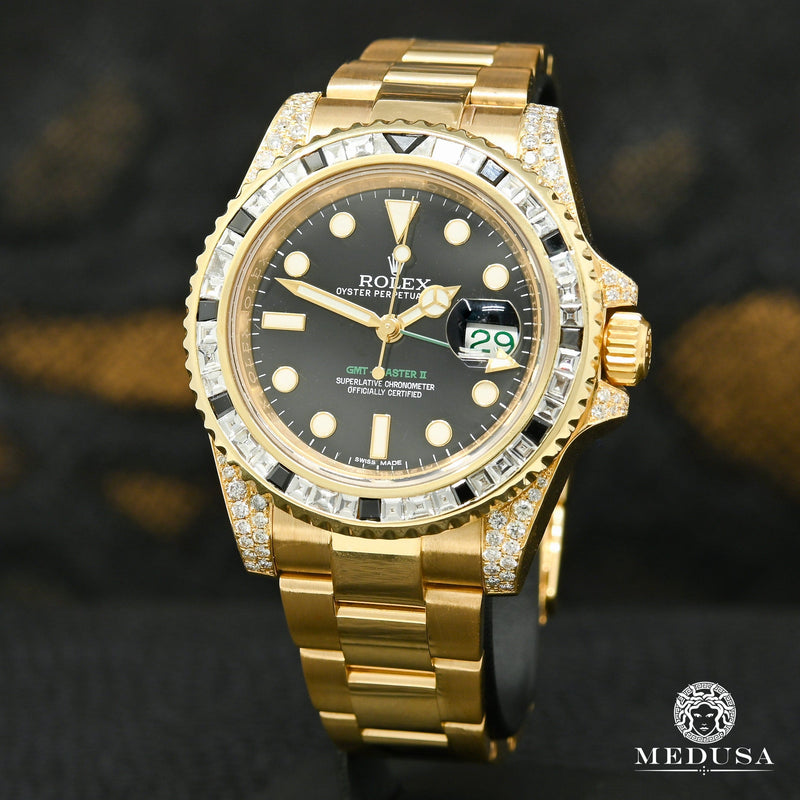 Montre Rolex | Montre Homme Rolex GMT-Master II 40mm - Gold Iced Or Jaune
