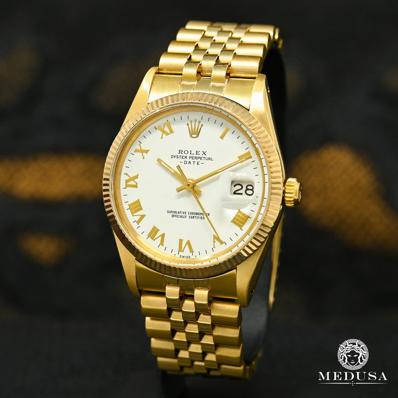 Rolex watch | Rolex Gold Datejust 34mm Men&#39;s Watch - White Gold Yellow