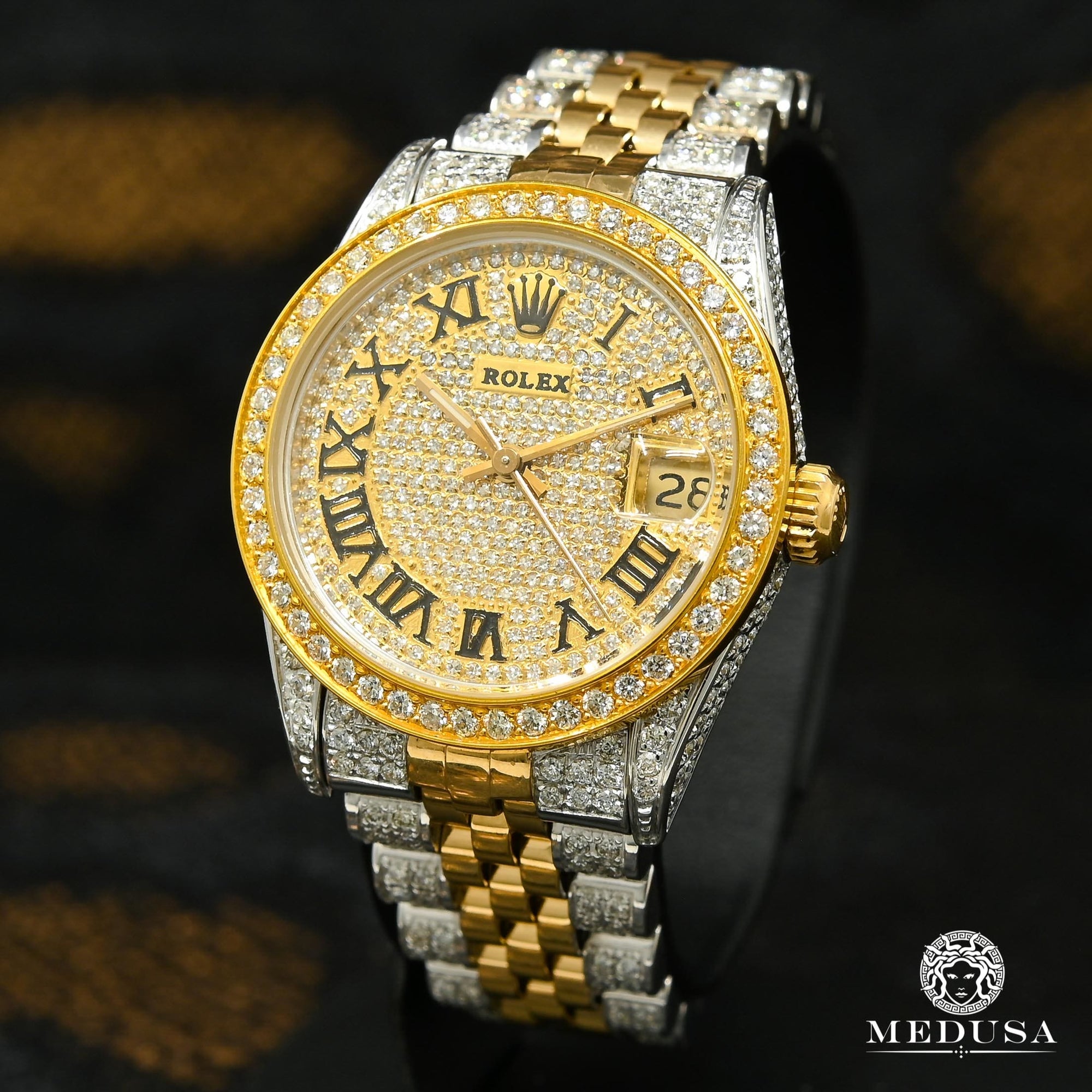 Rolex watch | Rolex Lady-Datejust Women's Watch 31mm - Iced Out Gold 2 Tones