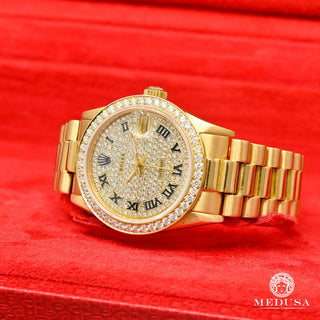 Rolex Lady-Datejust 31mm - President Iced - Or Jaune