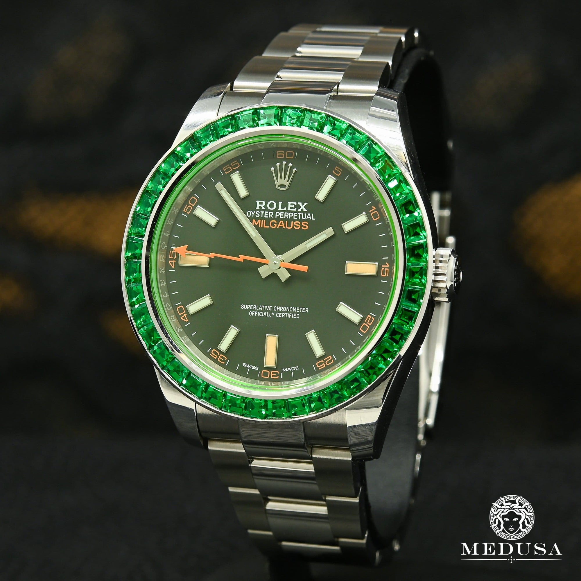 Rolex watch | Rolex Milgauss Men's Watch 40mm - Green Emerald Stainless