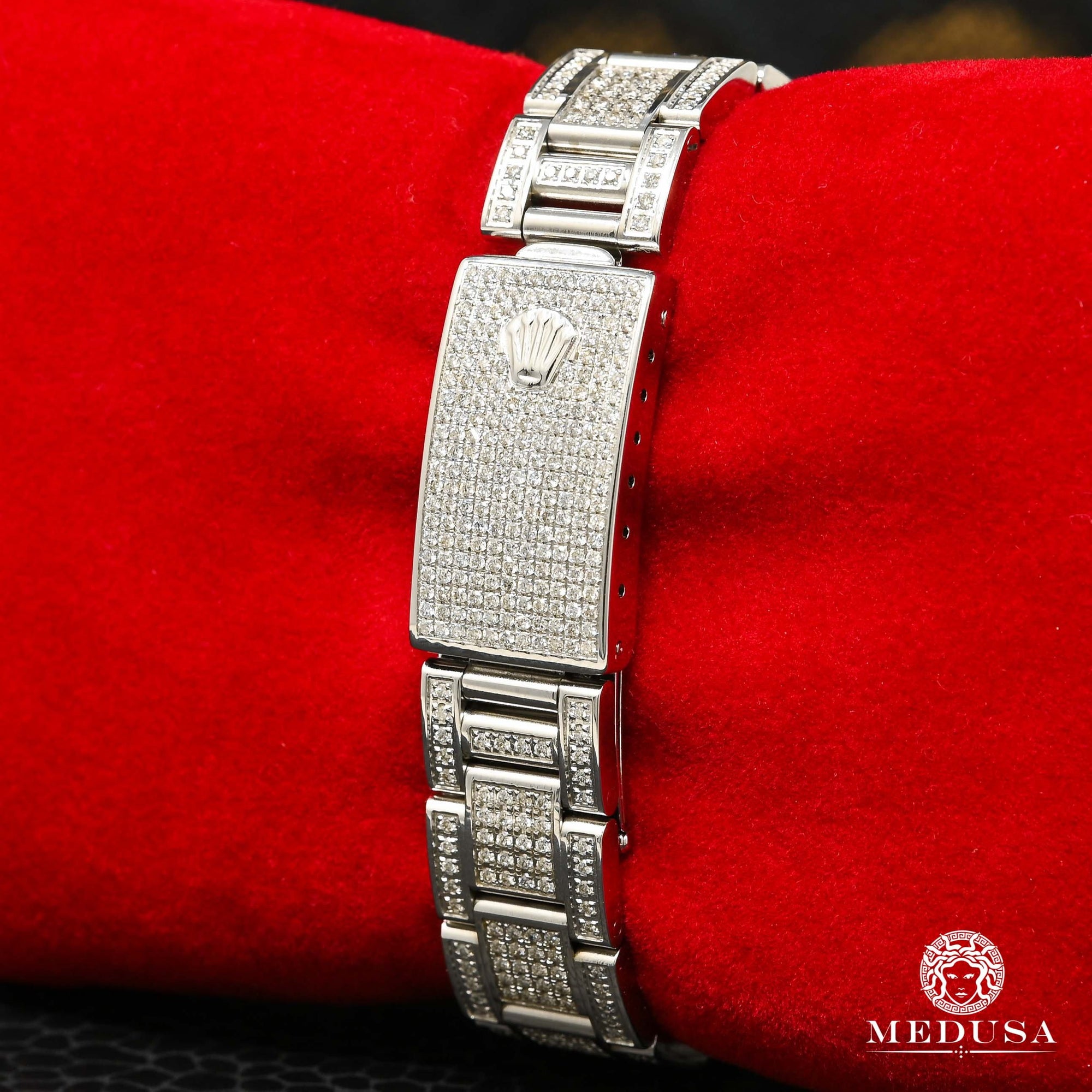 Montre Rolex | Montre Femme Rolex Oyster Perpetual 31mm - Full Iced Out Stainless