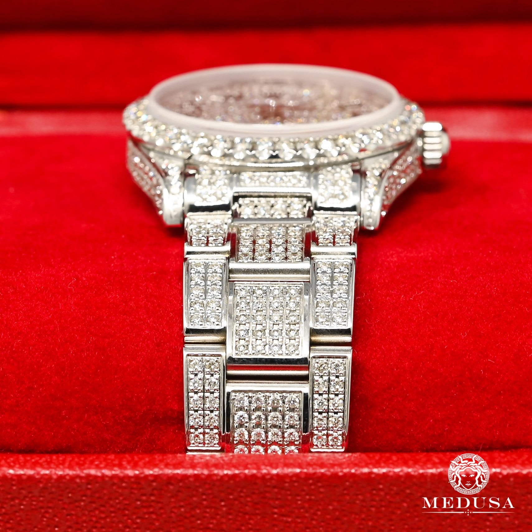 Rolex watch | Rolex Oyster Perpetual Ladies Watch 31mm - Full Iced Out Stainless