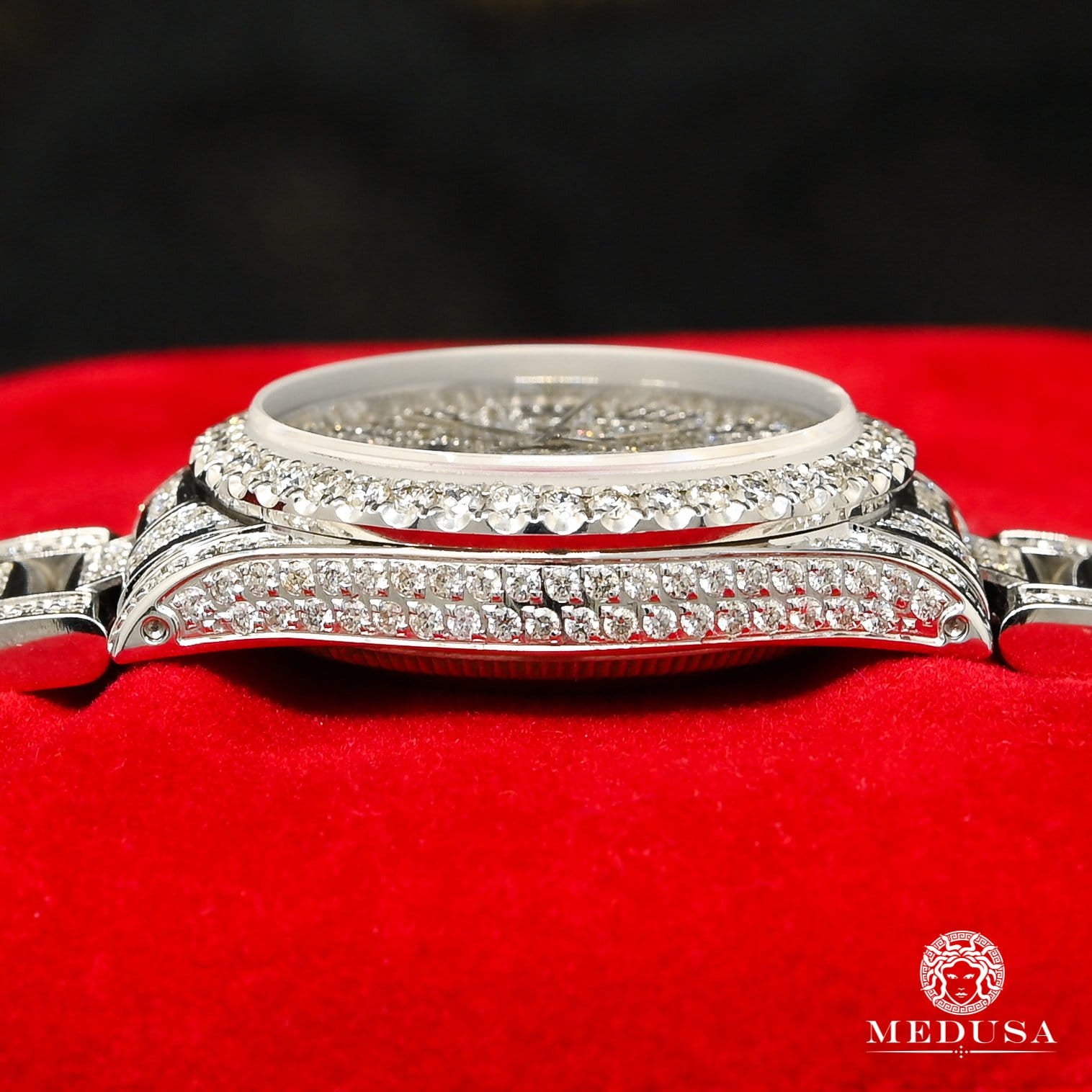 Montre Rolex | Montre Femme Rolex Oyster Perpetual 31mm - Full Iced Out Stainless