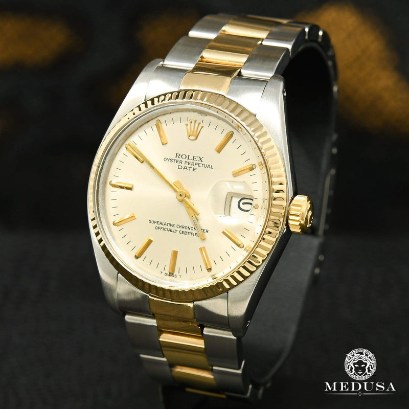 Rolex watch | Men&#39;s Rolex Oyster Perpetual Date 34mm Two-Tone Gold 2 Tone Watch
