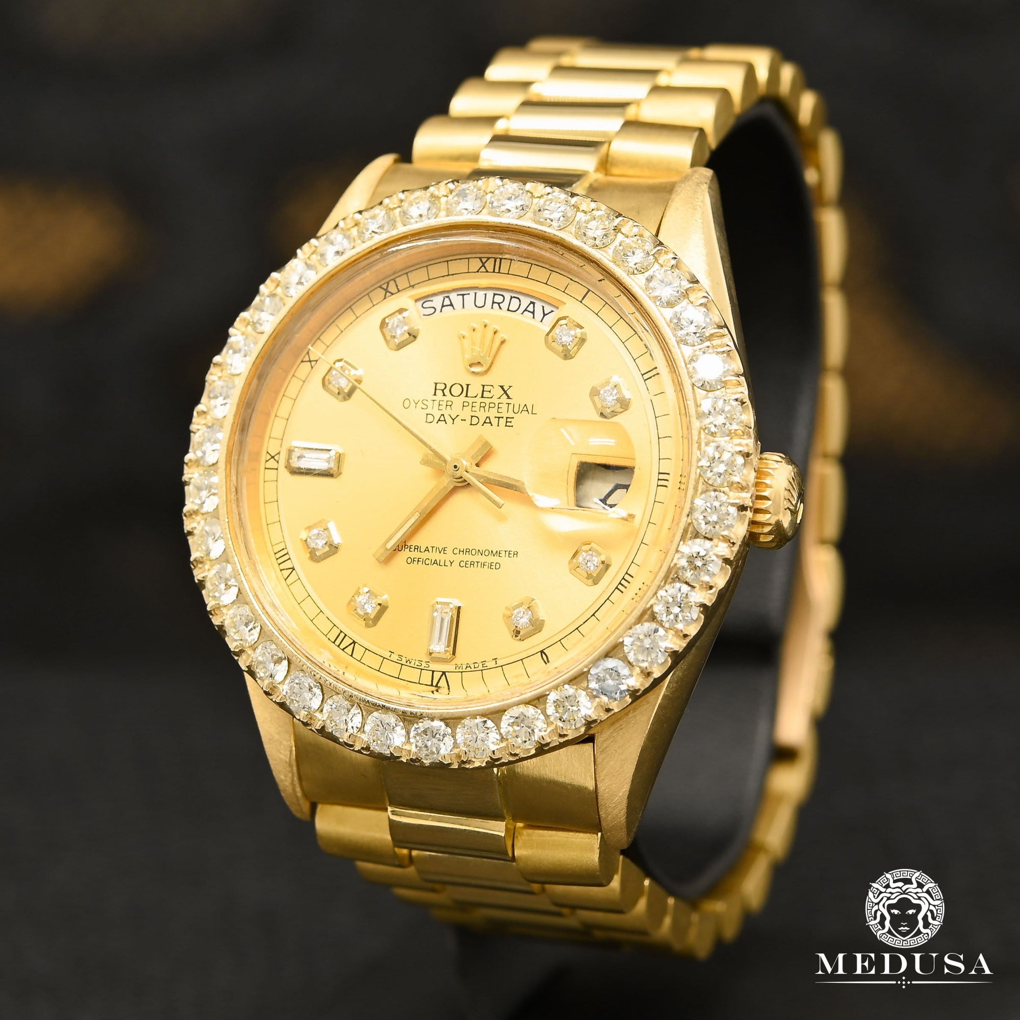 Montre Rolex | Montre Homme Rolex President Day-Date 36mm - Baguette Or Baguette / Or Jaune