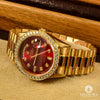 Montre Rolex | Montre Homme Rolex President Day-Date 36mm - Baguette Rouge Baguette / Or Jaune