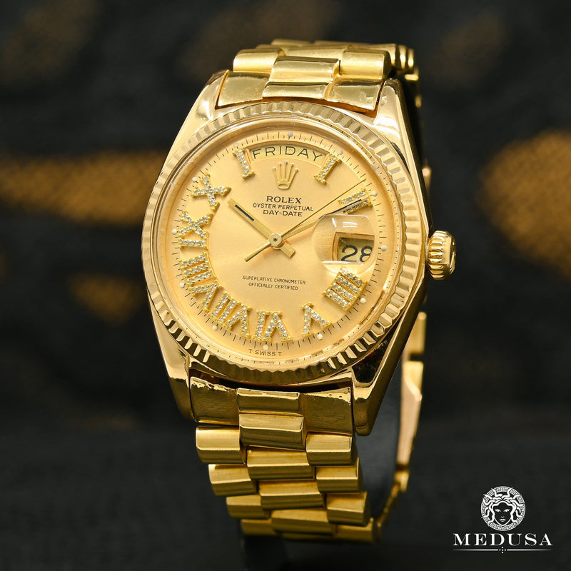 Rolex watch | Rolex President Day-Date Men&#39;s Watch 36mm - Champagne Yellow Gold