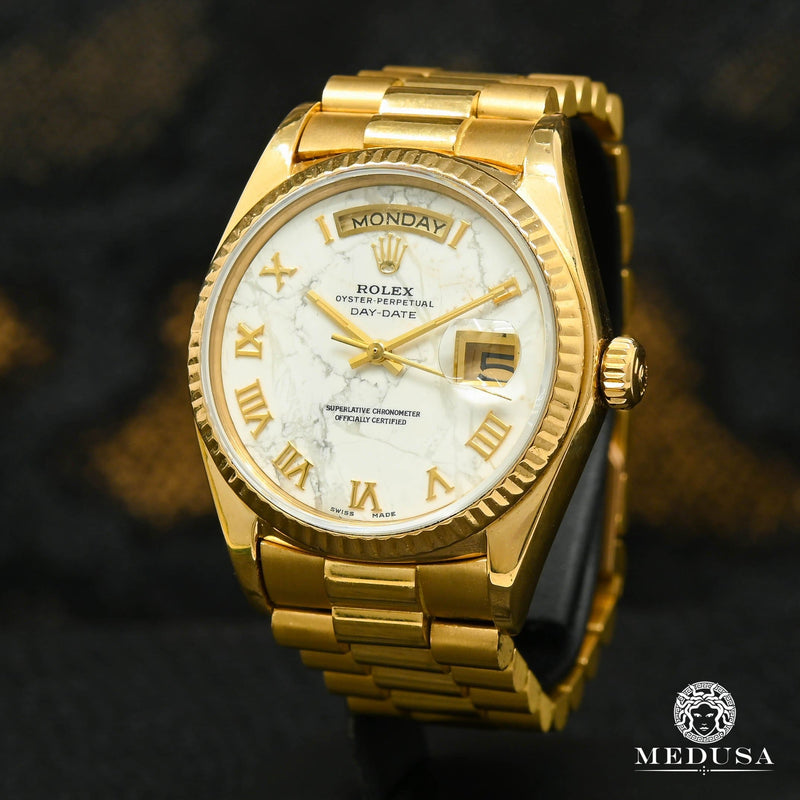 Rolex watch | Rolex President Day-Date Men&#39;s Watch 36mm - Marble Yellow Gold