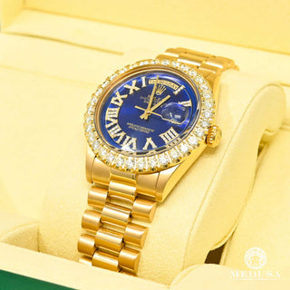 Rolex President Day-Date 36mm - Blue Roman  - Yellow Gold