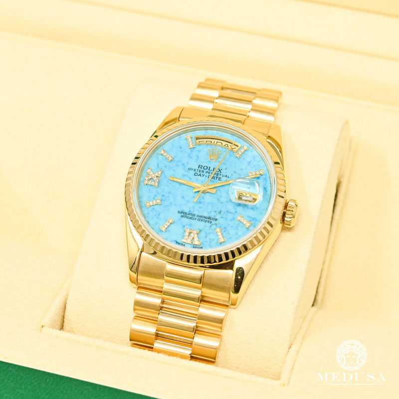 Montre Vintage Années 70 Persia Avec Cadran En Turquoise Véritable - Mouvement Quartz, Boîtier Acier Inoxydable
