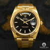 Montre Rolex | Homme President Day - Date 40mm - Black Diagonal Or Jaune