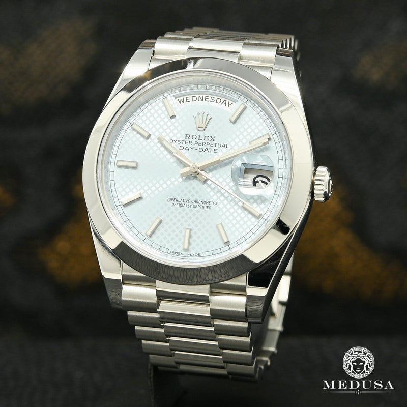 Rolex watch | Rolex President Day-Date Men&#39;s Watch 40mm - Platinum Blue Index Platinum