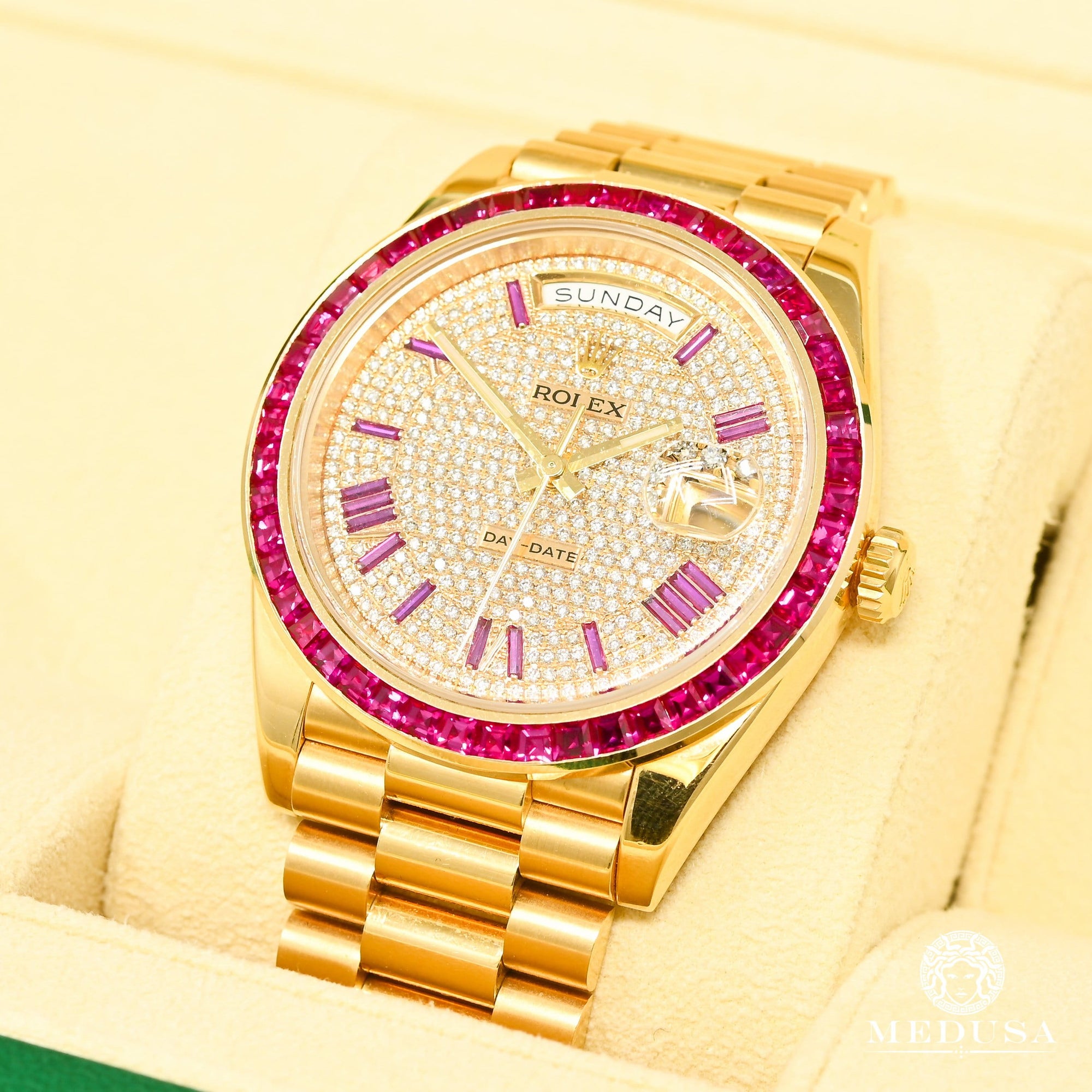 Montre Rolex | Montre Homme Rolex President Day-Date 40mm - Rubis Or Jaune