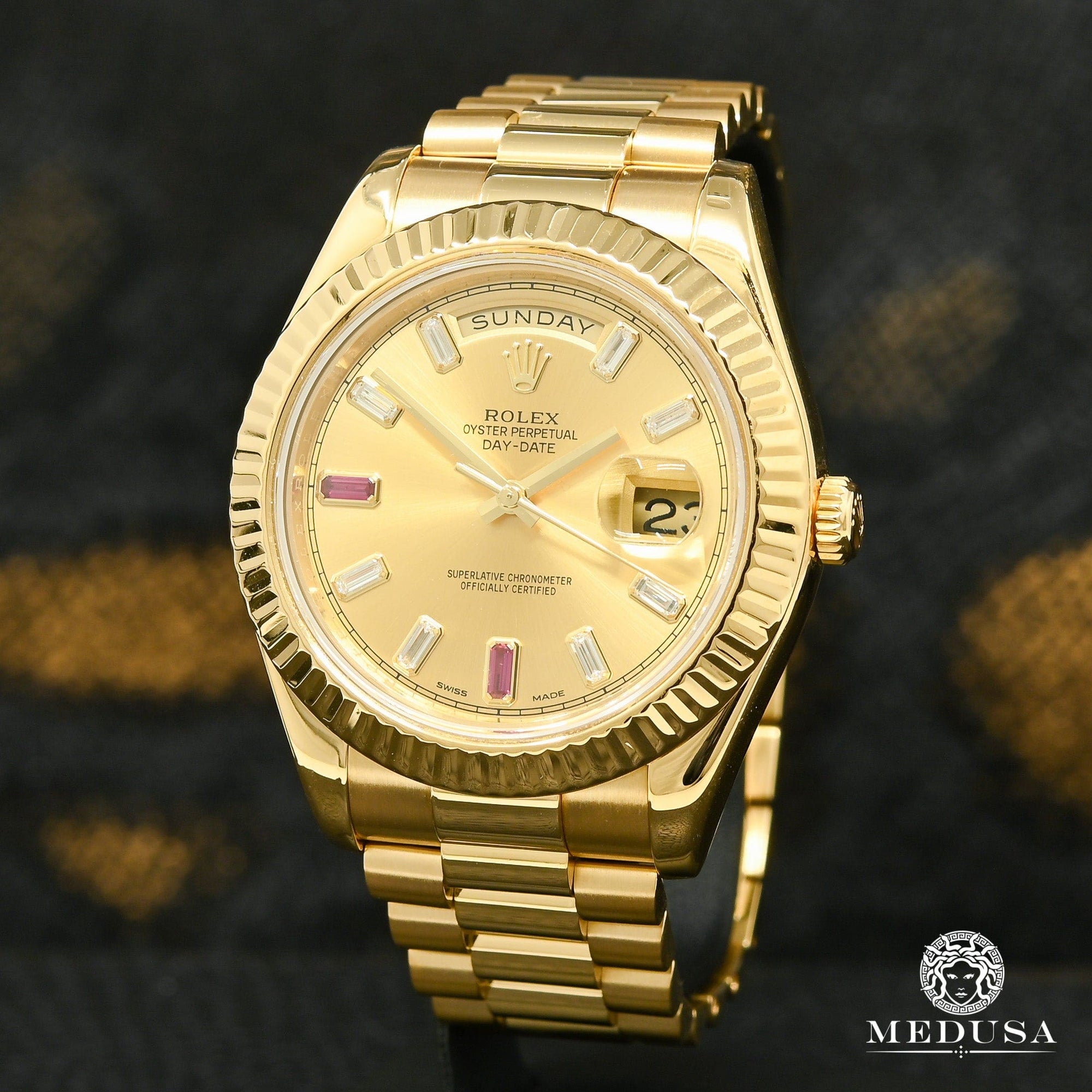 Montre Rolex | Homme President Day-Date 41mm - Factory Rubis Or Jaune
