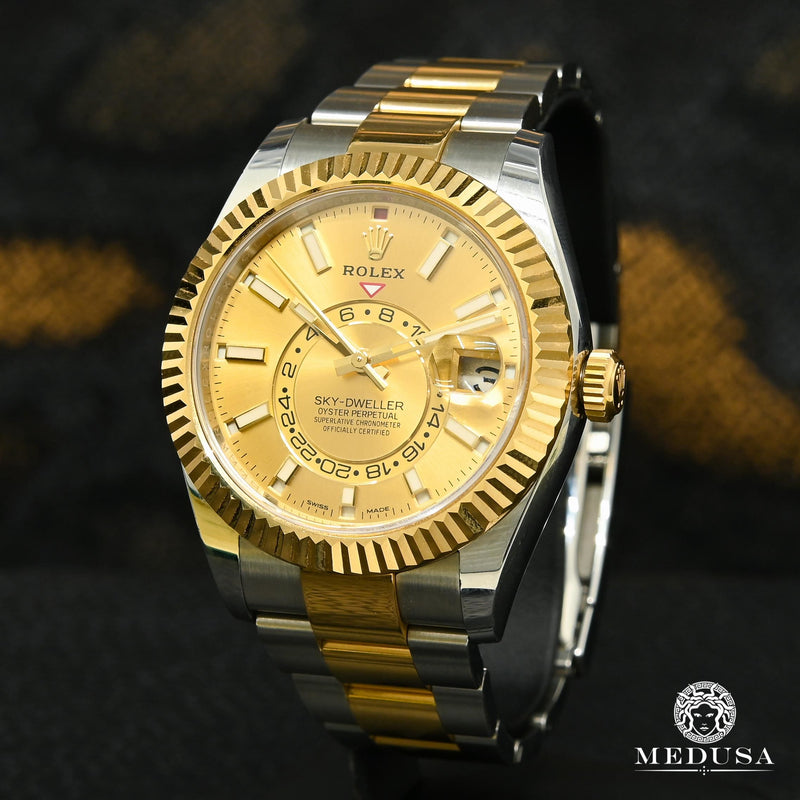 Rolex watch | Rolex Sky-Dweller Men&#39;s Watch 42mm - Champagne Gold 2 Tones