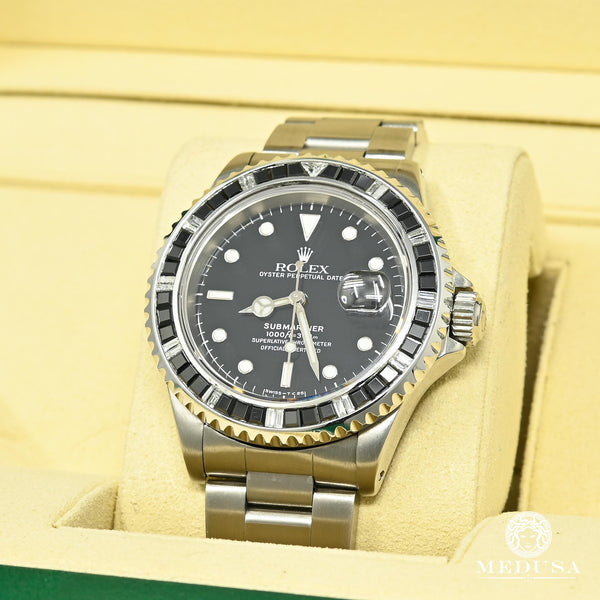 Rolex Watch | Rolex Submariner 40mm - Diamond & Onyx Men's Watch