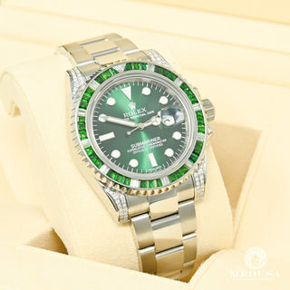 Rolex Submariner 40mm - Green Diamond & Emerald  - Stainless