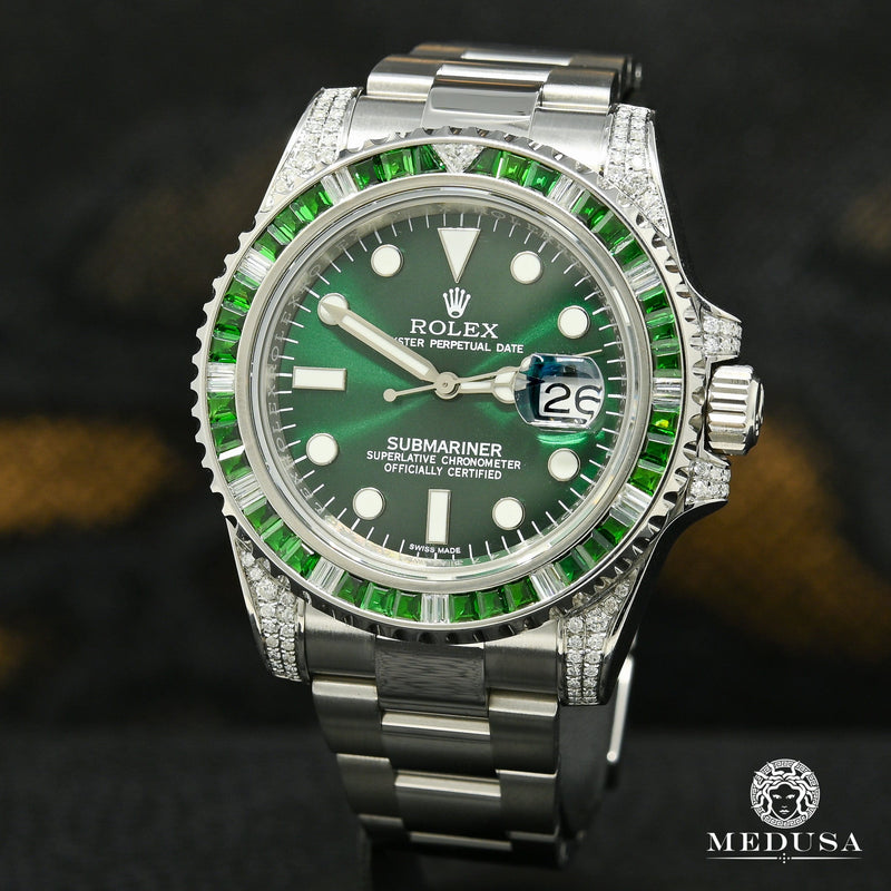 Montre Rolex Rolex Submariner 40mm Green Diamond Emerald