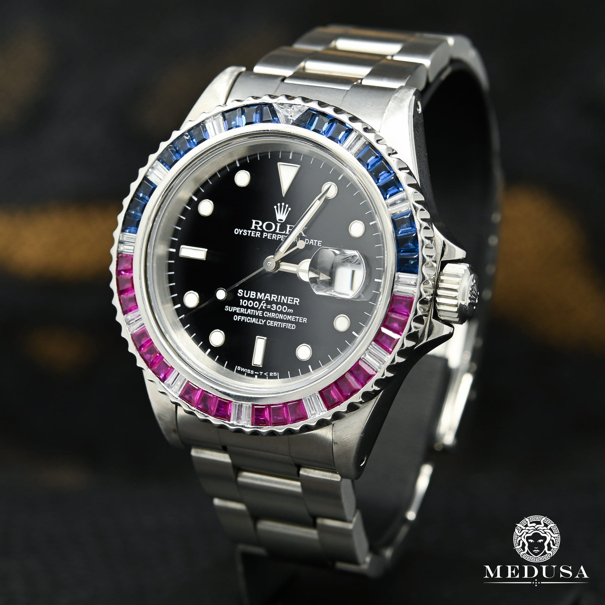 Montre Rolex | Montre Homme Rolex Submariner 40mm - Pepsi Saphir & Ruby Stainless