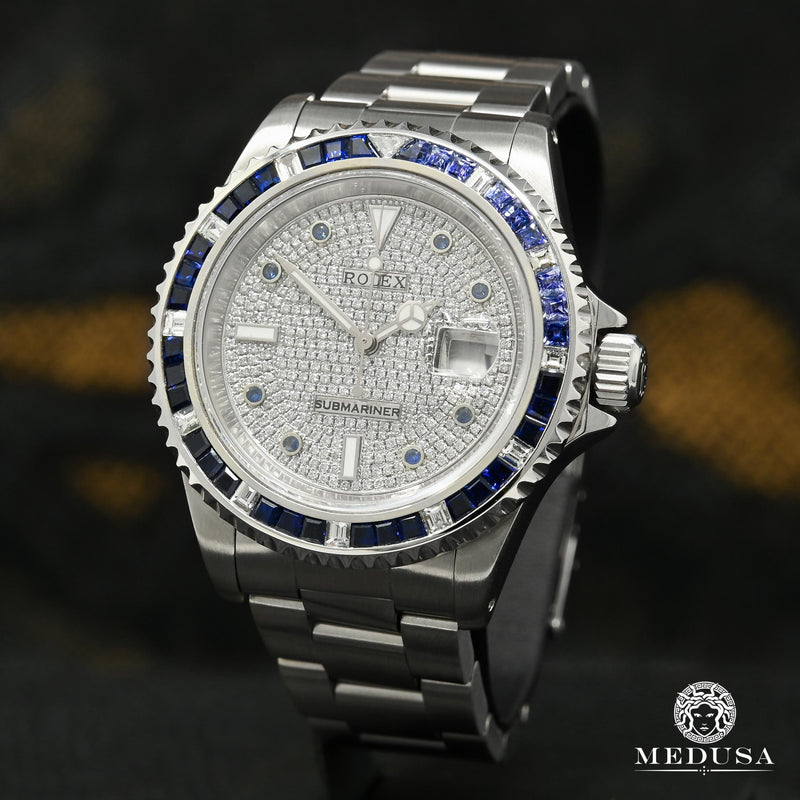 Rolex watch | Rolex Submariner 40mm Men&#39;s Watch - Sapphire Iced Stainless