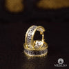 10K Gold Rings | Round F11 Gold 2 Tone Earrings