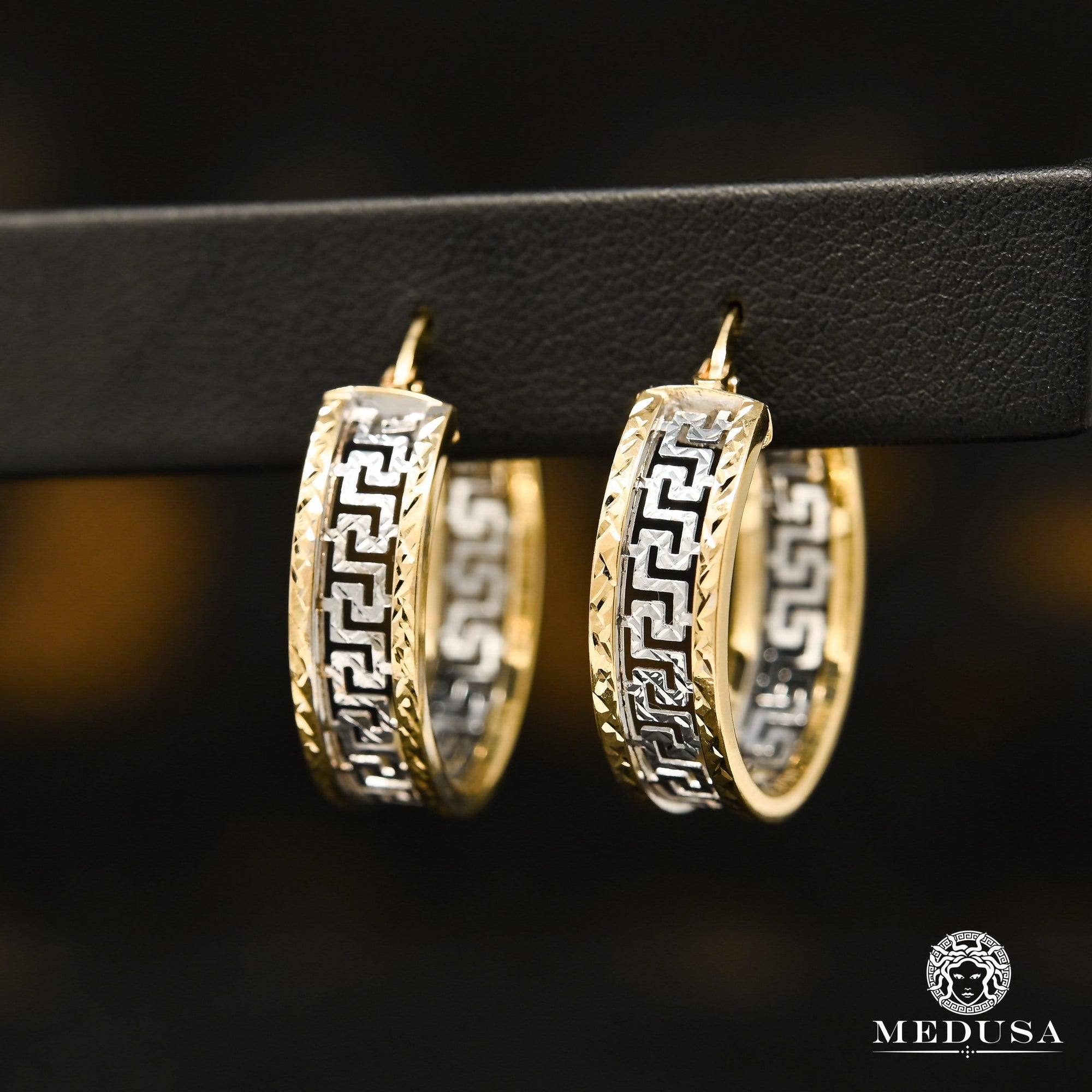 Anneaux en Or 10K | Boucles d’Oreilles Round F16 Or 2 Tons / 23mm