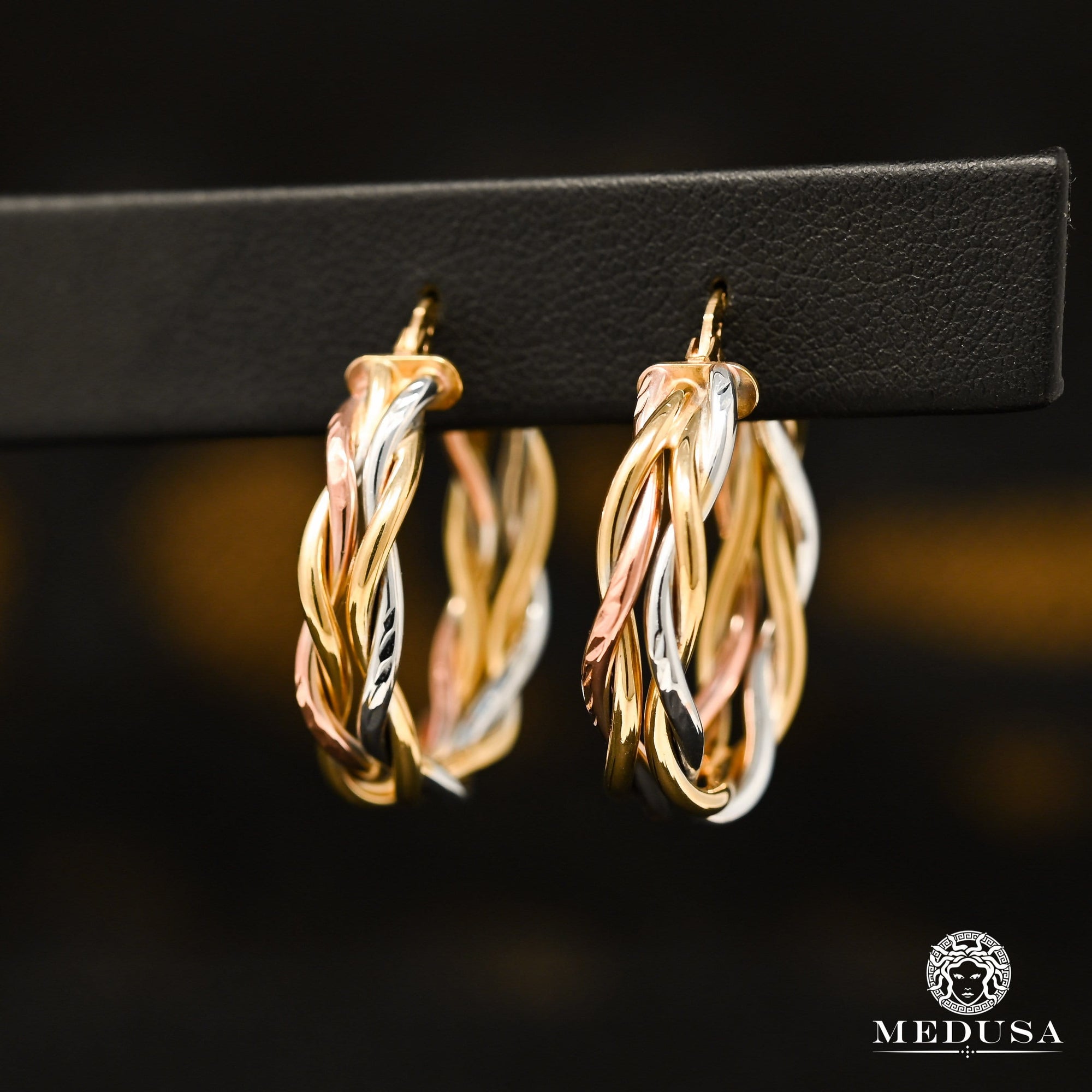 Anneaux en Or 10K | Boucles d’Oreilles Round F18 Or 3 Tons / 26mm