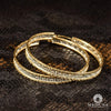 10K Gold Rings | Round F3 Earrings 42mm / 2 Tone Gold