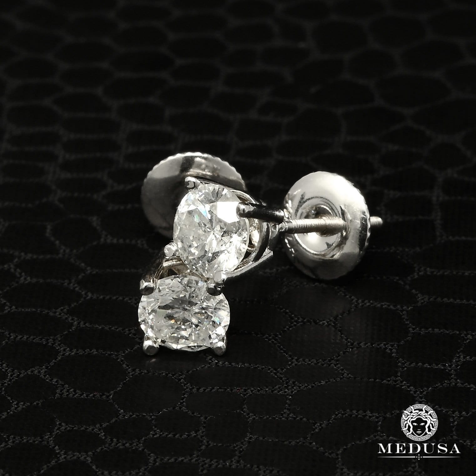 Studs en Or 14K | Boucles d’Oreilles Round X1 Diamond Studs