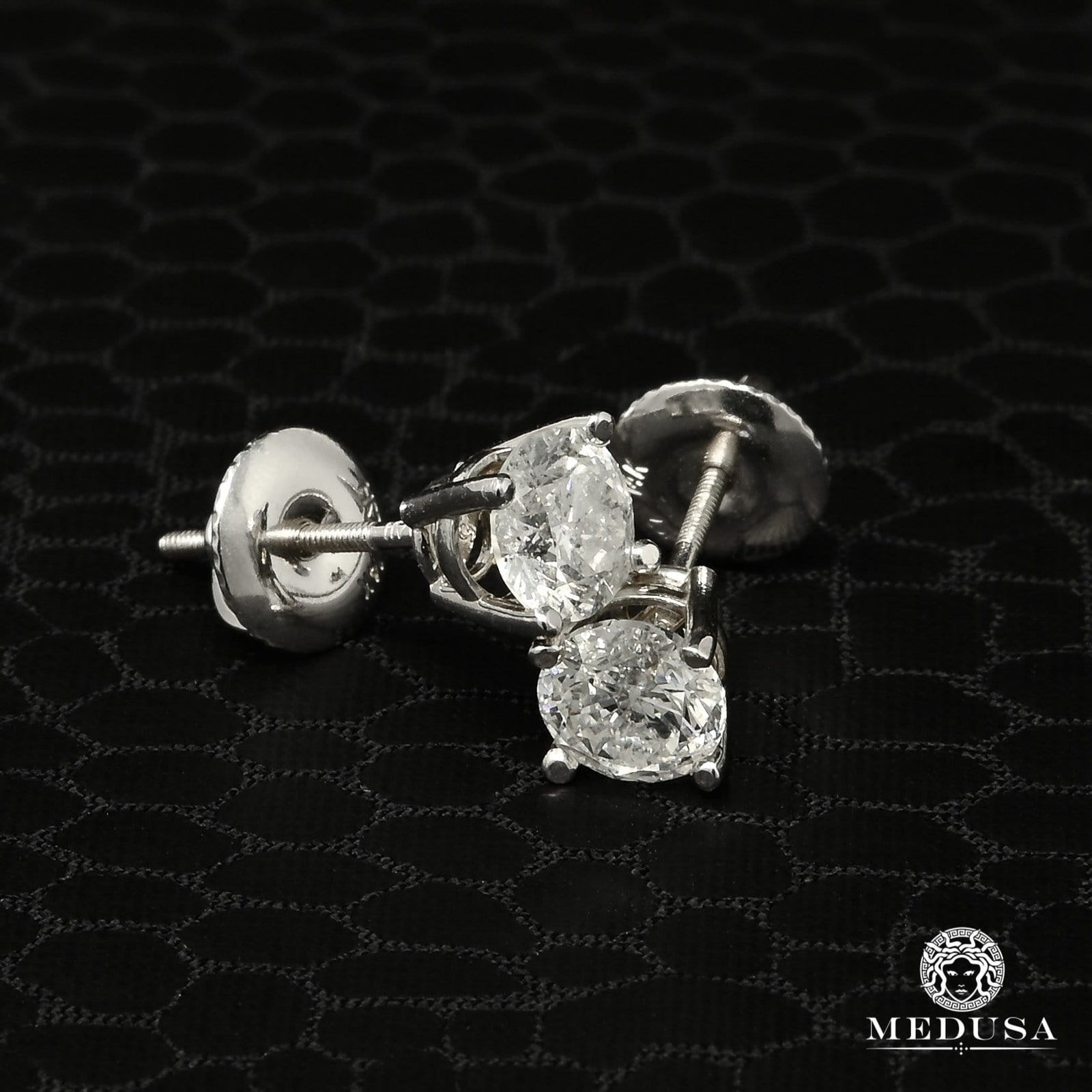 Studs en Or 14K | Boucles d’Oreilles Round X1 Diamond Studs