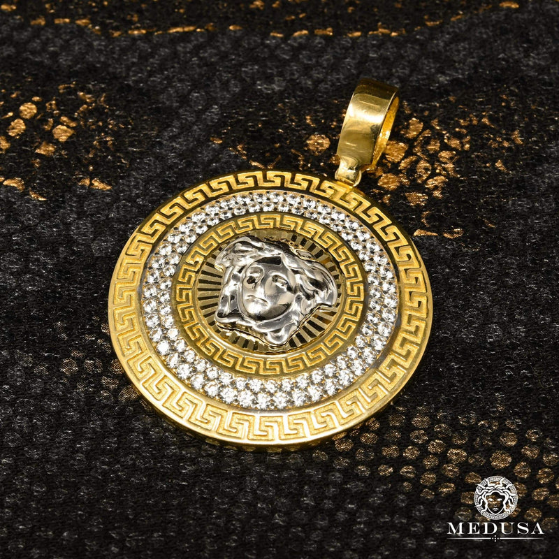 10K Gold Pendant | Medallion Shield X11 Yellow Gold
