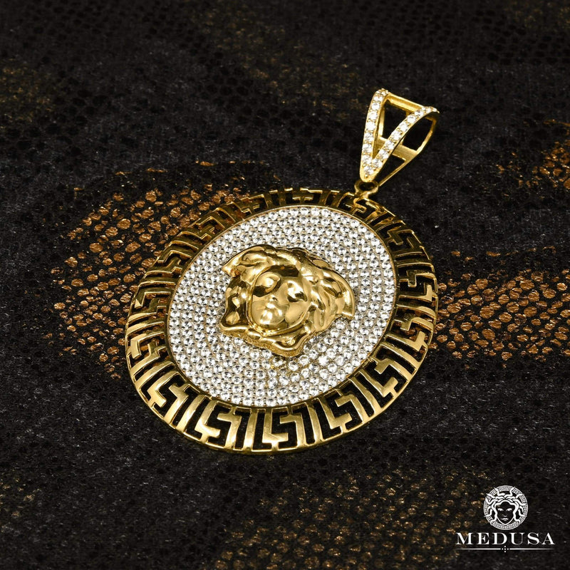 10K Gold Pendant | Medallion Shield X12 Yellow Gold