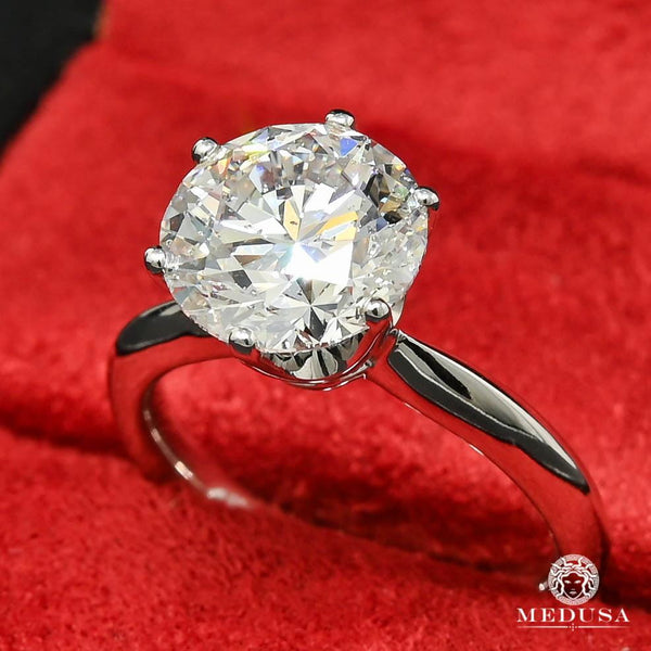 Anillo De Compromiso MSR-1386 18K Oro Con Diamante Cultivado 3,07 Ct IGI