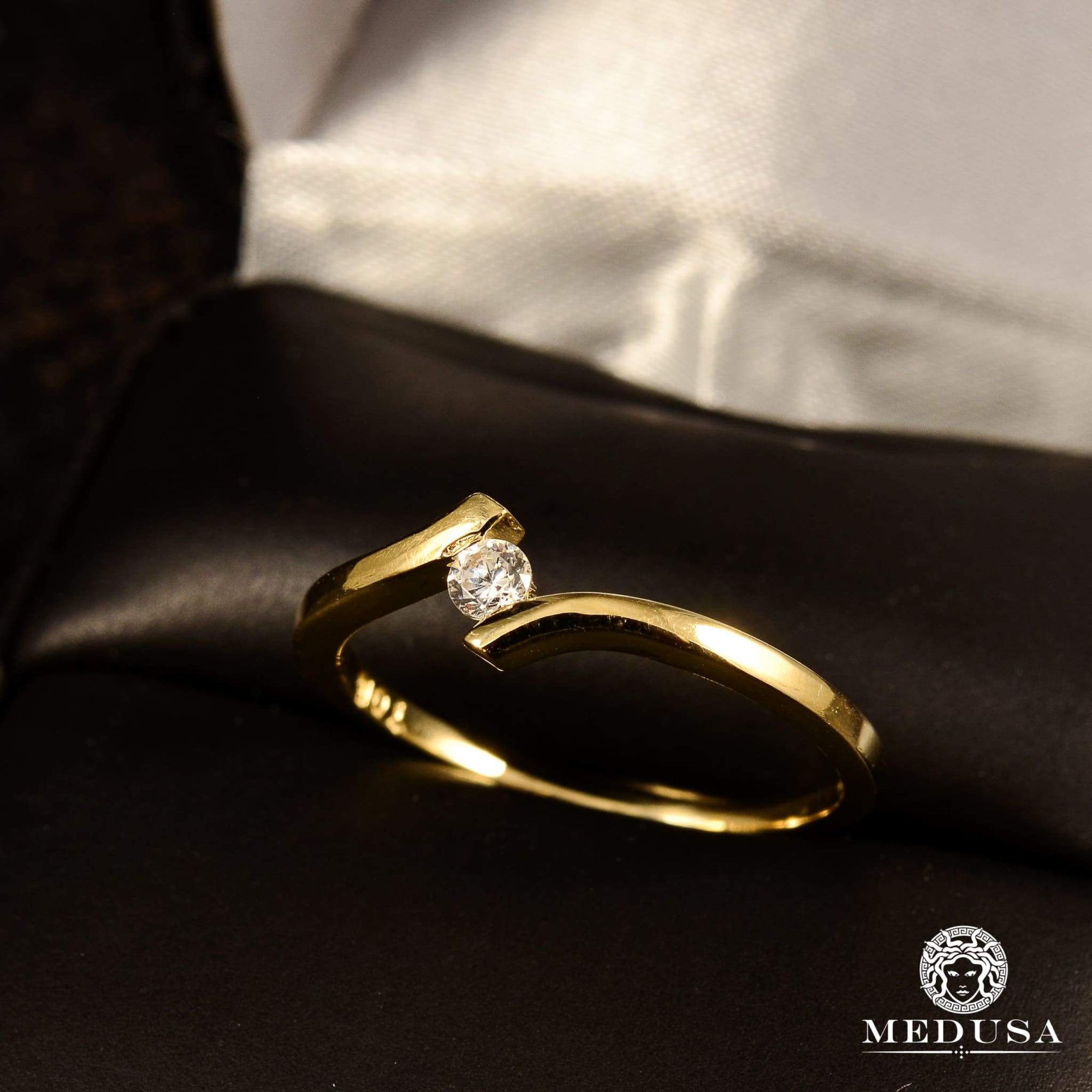 14K Gold Diamond Ring | F3 Solitaire Engagement Ring - MA0688
