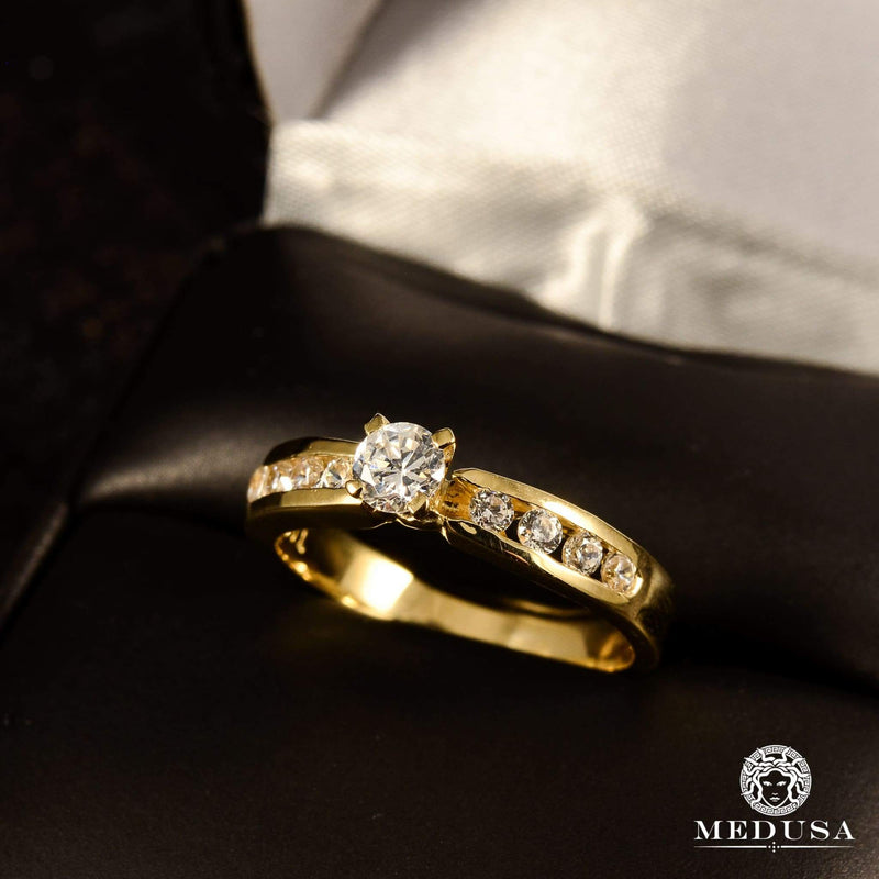 14K Gold Diamond Ring | F6 Solitaire Engagement Ring - MA0718