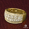 10K Gold Diamond Ring | Spiral D6 Women&#39;s Ring - 1.35CT Diamond / 2 Tone Gold
