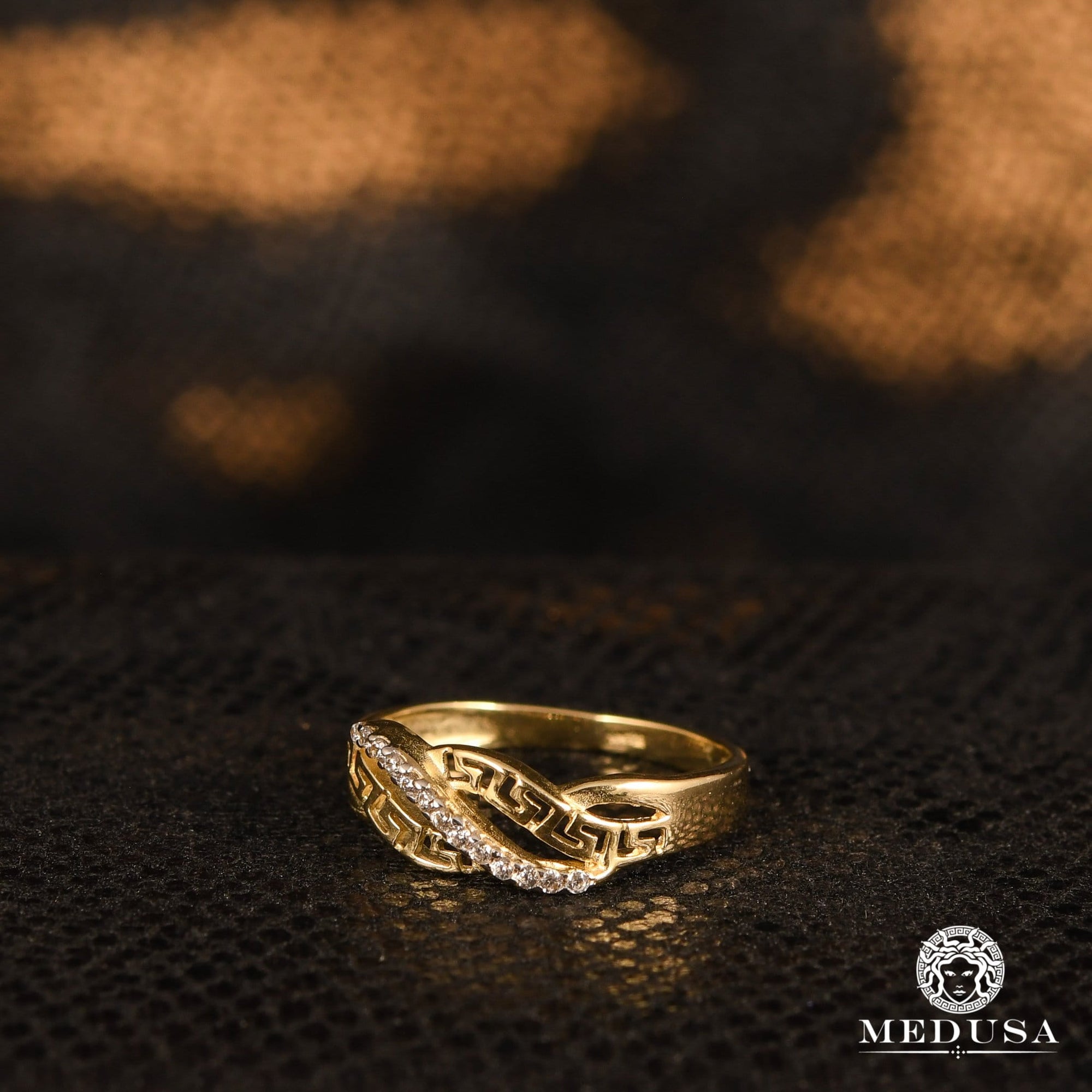 Bague en Or 10K | Bague Femme Spiral F1 Or Jaune