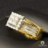 10K Gold Diamond Ring | Square F2 Women&#39;s Ring - Diamond