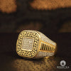 10K Gold Ring | Men&#39;s Ring Square H23 Yellow Gold