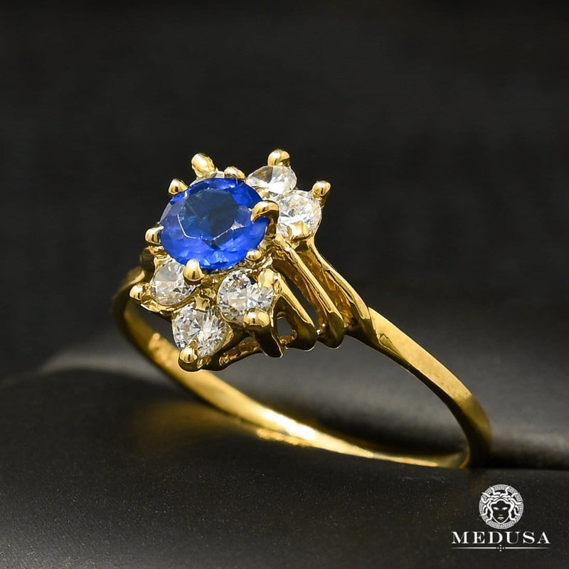10K Gold Ring | Women&#39;s Ring Stone F22 Yellow Gold / Sapphire