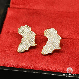 Studs D23 - Africa  - Yellow Gold