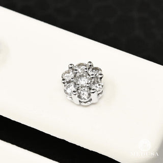 Espárragos D9 - Diamante - 6 mm / Oro blanco