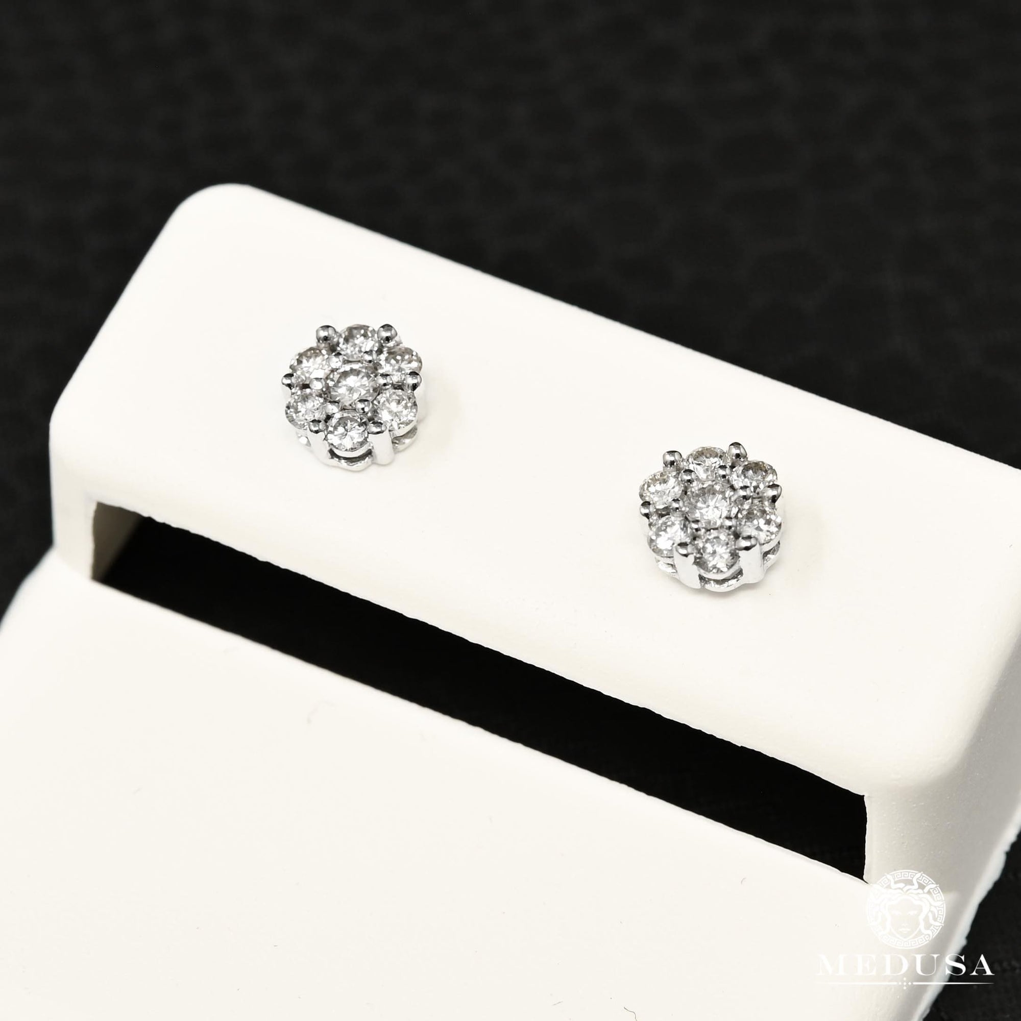 14K Gold Diamond Studs | Stud Earrings D9 - Diamond