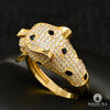 10K Gold Ring | Women&#39;s Ring Tiger F14 Yellow Gold / Emerald