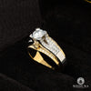 14K Gold Diamond Ring | Trinity D1 Engagement Ring - Solitaire Ring 50PT Center None / 2 Tone Gold